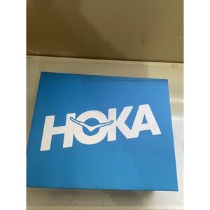 HOKA *EMPTY BOX ONLY* Adult Shoe Storage Aqua Blue & White size 8B